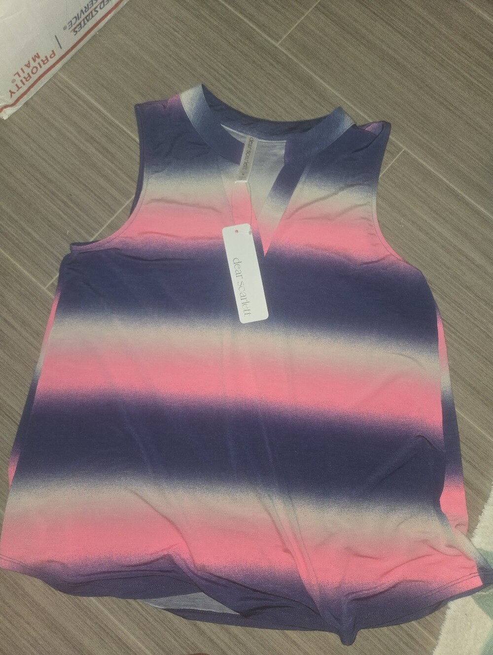 Dear Scarlett Pink and Purple Ombre Sleeveless Tank